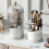 (color02) Multi-Function Rotating Bird Cage Toiletries Storage Rack, Concealed Toothbrush 2