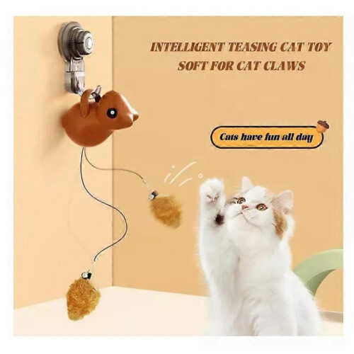 Jumping Squirrel Cat Toy,Rechargeable Hanging Squirrel Cat Toy,Interactive Toys 2