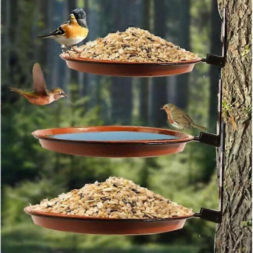(2pcs) Bird Trays Tree Mounted for Bird Feeder, Tree Mounted Bird Bath Bowl 2