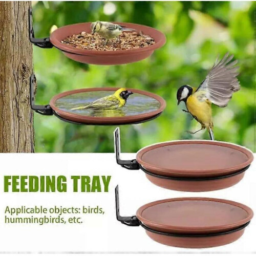 (2pcs) Bird Trays Tree Mounted for Bird Feeder, Tree Mounted Bird Bath Bowl 1