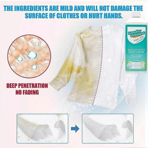 (COLOR03)Oxygen Bleach Cleaning Solution, Multifunctional Stain Removal Laundry Detergent 2