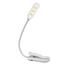 (color02) Flexible LED Reading Light - Adjustable Portable Clip On Lamp Book Travel Torch