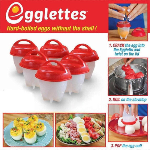 12PCS Hard Boiled Egg Boiler Cups Silicone Cooker Poacher Steamer without Shell 2
