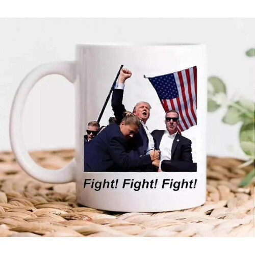Custom Donald Trump Shot - Support TRUMP 2024 Coffee Mug 1