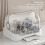 Baby Bottle Drying Rack Tableware Storage Box Dustproof Cup Holder with Lid 3