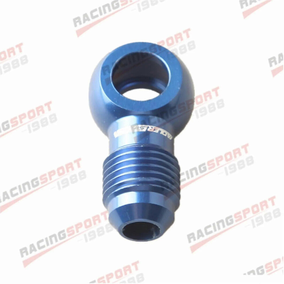 (As Show, One Size) New Aluminum An6 An-6 Banjo Adapter Bolt To 10.5Mm Brake Assembly ~2459 Blue 4631898298277