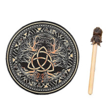 (As show, One size) Drum with Drum Sticks Spiritual Healing Chakra Balancing Reflection Meditation Frame