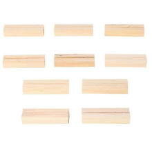 (As show, One size) 10 Pcs Picture Easel Stand Wooden Table Sign Stand Wood Acrylic Sign Holder Wood Picture Holder Stand Slotted Sign Stand