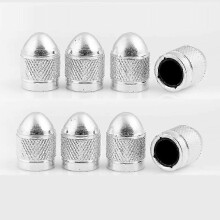(As show, One size) 8pcs Tire Wheel Caps Metal Tyre Air Stem Dust Nipple Caps With Plastic Liner Corrosion Resistant Leak-proof Cars And Motorcycles