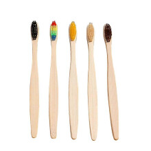 (As show, One size) 5Pcs/Set Natural Bamboo Toothbrushes Soft Bristles Bamboo Handle Toothbrush for Home Hotel Travel Use
