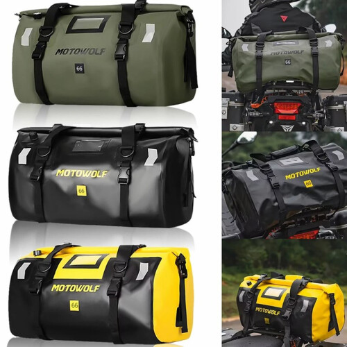 (no-Logo-66L-Yellow) Universal αδιάβροχες τσάντες ουράς μοτοσικλ 1