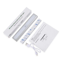 Night Light Closet Light USB Rechargeable 20 Led Light Motion Sensor Warm White Lamp Magnetic Strip Cabinet Lighting Light