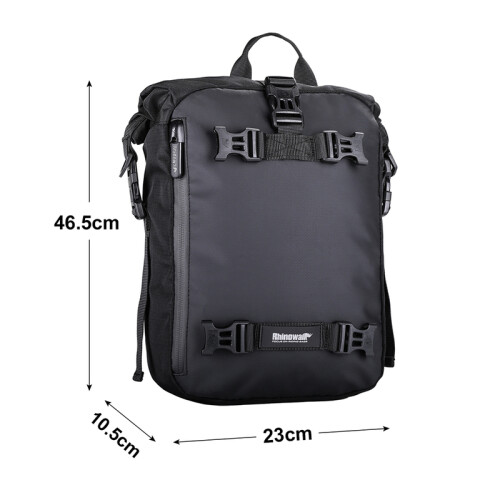 (Μαύρο 10L)Rhinowalk Μοτοσικλέτα Tail Bag Πολυλειτουργική τσάν