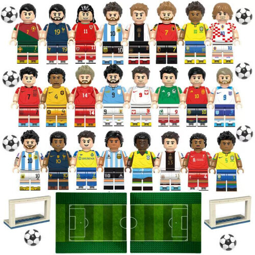 (A) World Cup football stars building block minifigures Kids Gifts Toys