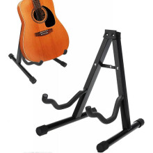 Guitar Stand Folding Universal A-Frame Stand, Metal Guitar Stand with Padded Foam Fit for Acoustic Classical Electric Guitars Bass Ukulele