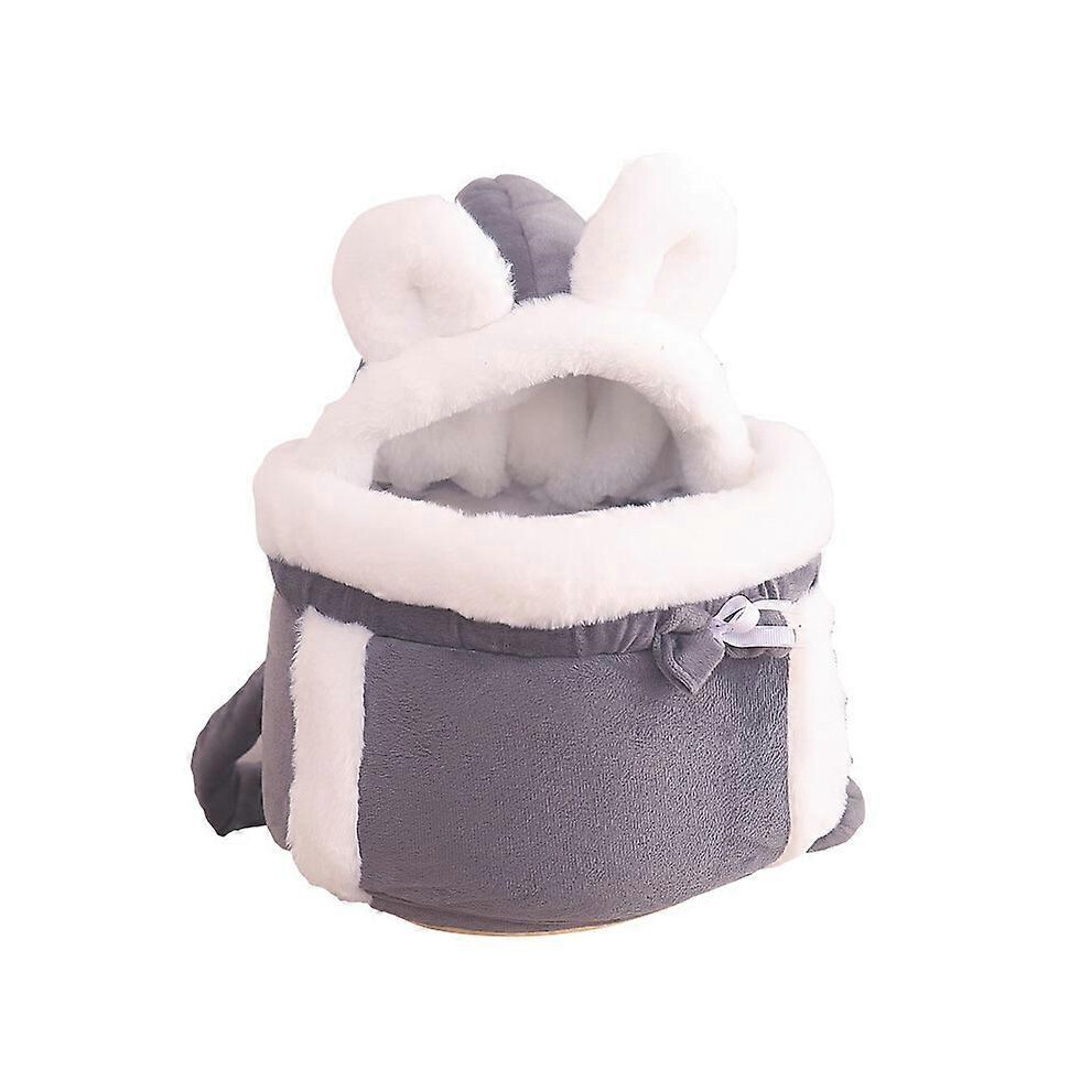 (L, Pink) Warm Cat Backpack Soft Fleece Pet Carry Outdoor for Small Dog Breathable Fashion Backpack Travel Bag for Cats Supplies