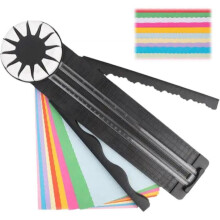 (Black)Paper Craft Edge Cutter, 12-in-1 Rotary Paper Cutter, Paper Cutter for Crafts, Multifunctional Cutting Machine Paper with Wave Lines for Crafts