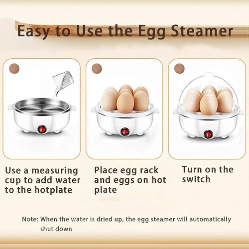 (As show, One size) 2 Layers Rapid Egg Cooker, Egg Cooker for Hard Boiled Eggs, 14 Egg Capacity 1