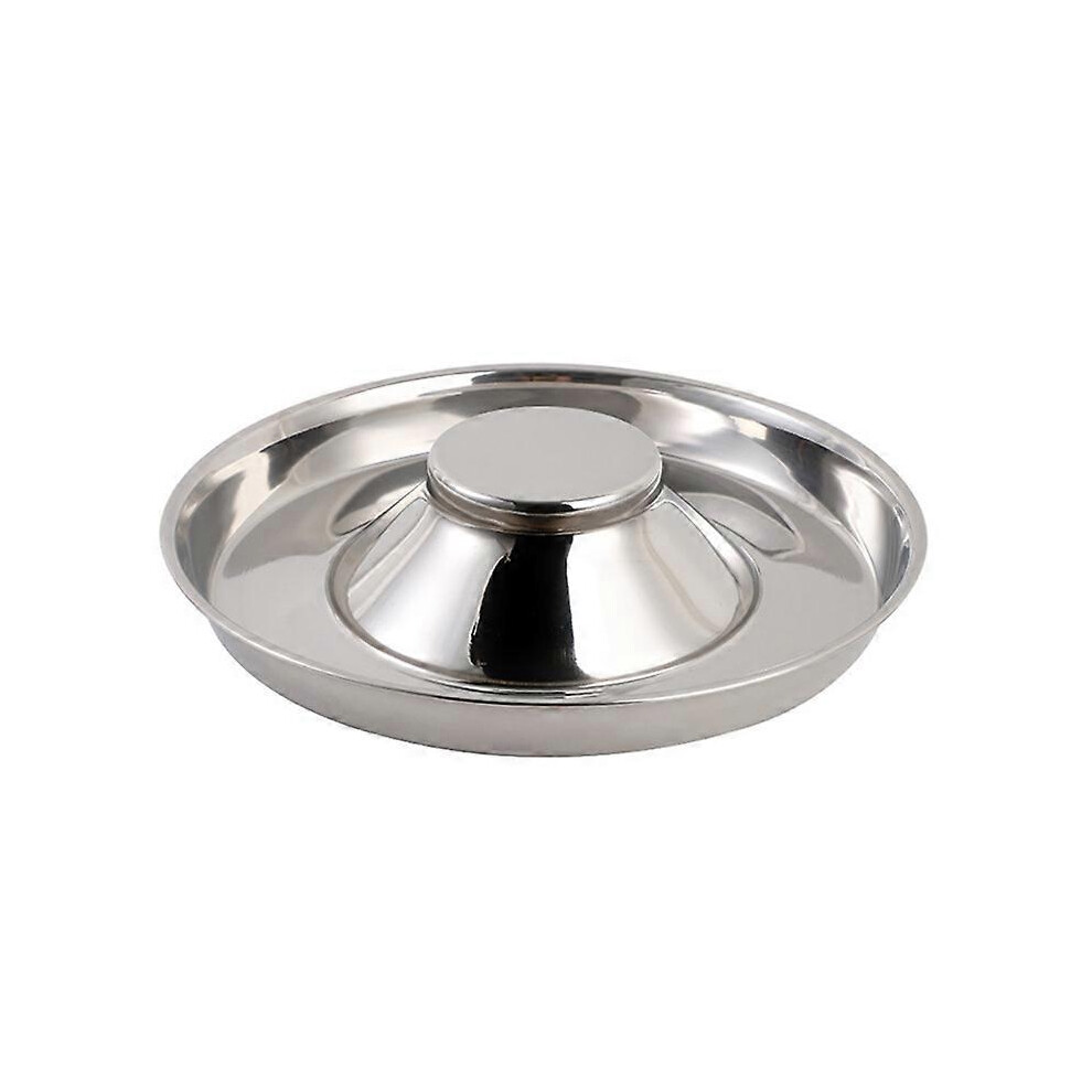 (As show, One size) Stainless Steel Pet Slow Food Bowl Anti-choke Bite Resistant Cat Dog Feeding Bowl Non-slip for All Pets Slow Food Health