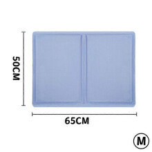 (Blue M, One size) Cooling Pet Ice Pad Summer 2 in 1 Function Comfortable Dog Cat Sleeping Pad Waterproof Durable Summer for All Pet Indoor