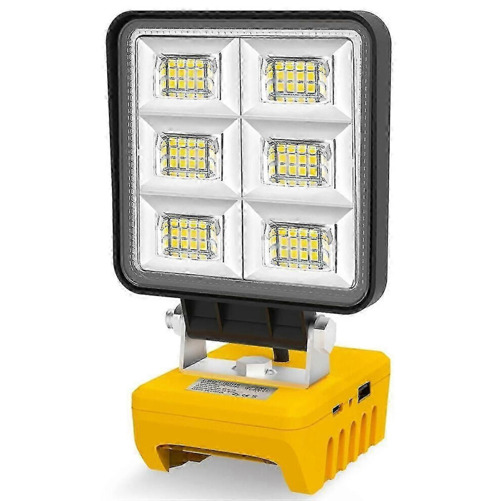 (As Show, One Size) 5200Lm Portable 48W Led Work Light Cordless Work Light Adjustable Base Rechargeable Led Flood Light 4632480862845