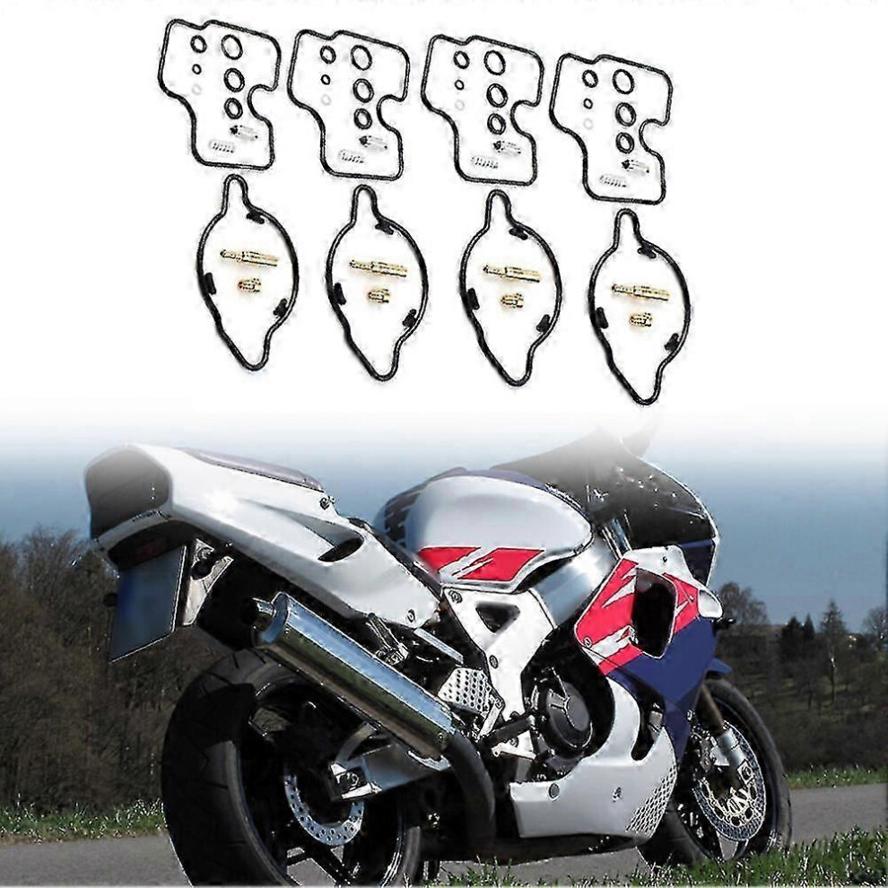 (As Show, One Size) 4 Sets Motorcycle Carburetor Repair Kits For Honda Cbr900rr Sc28 1993-1995 Cbr 900 Rr Carburetor Rebuild Repair Kit Light 4632480865624