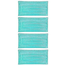 (As show, One size) Mop Cloth Set (4 Pieces) Compatible for Kobold MF520, MF530, SP520, SP530 Vacuum Cleaner - Soft Clo