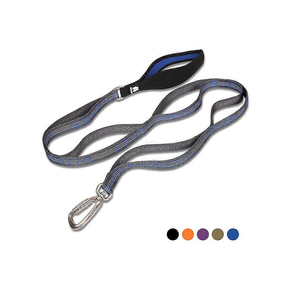 (M 2.0X140cm, Leash) Dog Leads Pet Leashes Durable Reflective Running Nylon Dog Leash Multi Handle Adjustable Training Leash For Walking Purple