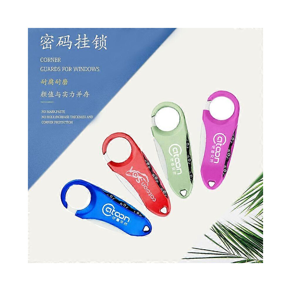 (Red, One size) Compact and Convenient Password Padlock Small Suitcase Lock Three Password Fitness Storage Dormitory Suitcase Pull Rod Padlock-image-OPC-PHKC595-NEW