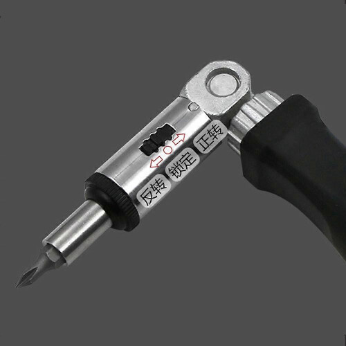 (As show, One size) Multi-function Ratchet Screw Batch Reverse Forward 6.35mm Internal Hexagonal Interface Screwdriver Bit Holder Hand Tools 2