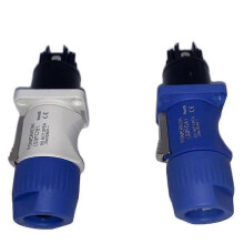 (As show, One size) 40PCS LS3FCA1 LS3FCB1 20A 250V Three core ohmic XLR head beam lamp plug stage light power plug LED display power cable connector