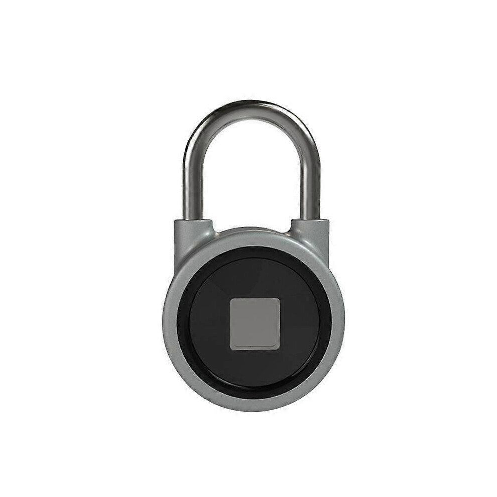 (As show, One size) Bluetooth Fingerprint Padlock Intelligent Outdoor Door Padlock Suitcase Lock Warehouse Dormitory Mobile APP Software Control