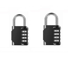 (blue, One size) 2PCS 4 Digit Combination Code Number Padlock Security Door Travel Suitcase Bag Package Cabinet Locker Gym Office School Lock