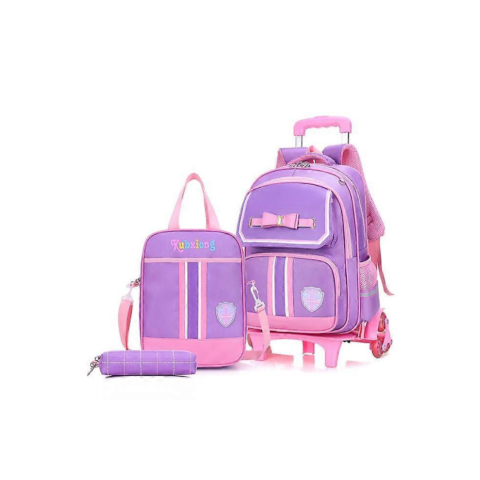 (6 wheels2, One size) kids School trolley bags wheeled backpack for school bags with wheels Children School Rolling backpack Bags Children Mochilas