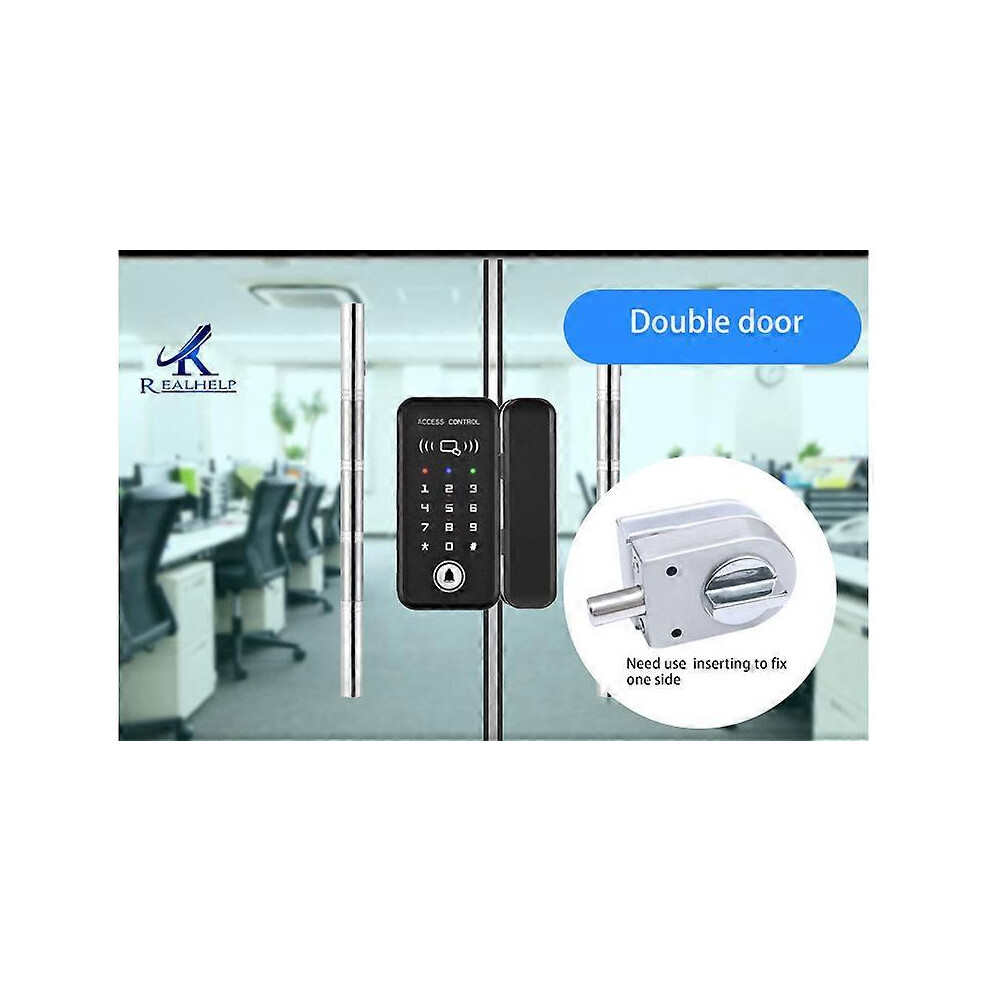 (Double door, One size) 2000 Users Keyless Digital LOCK ID Card Lock Smart Access Control 125KHZ Rfid Card Reader System for Lots of Doors Install Easy