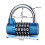 (Blue, One size) 5 Dial Digit Number Combination Travel Password Lock Combination Padlock Zinc Alloy Heavy Coded Lock Security Safely Code New 5
