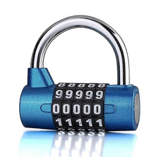 (Red, One size) 5 Dial Digit Number Combination Travel Password Lock Combination Padlock Zinc Alloy Heavy Coded Lock Security Safely Code New 1