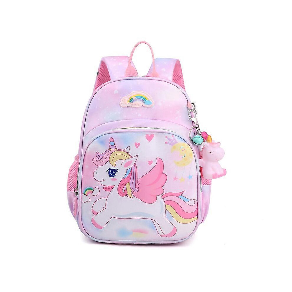 (Pink, One size) New Unicorn Backpack For Girls Cartoon Pink Princess School Bags Kids Satchels Kindergarten Bookbag Mochila Infantil Escolar