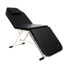 (Black) Portable Folded Massage Table Beauty Salon Chair