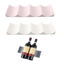 Wine Bottle Holder, 4 Pcs Fridge Bottle Storage, Fridge Bottle Storage, Wine Bottle Holder, Plastic Wine Rack for Up to 10 Bottles, for Kitchen Cabine