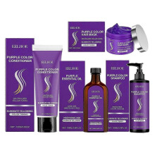 Hair Care Set: Purple Hair Mask, Hair Essential Oil, Conditioner and Shampoo,Hydrating Moisturizing Repair Dry Damaged Hair,Soft and Shiny,Deep Nouris