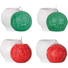 4Pcs Silicone Christmas Candle Moulds, Silicone Mould for Candle Making, Candle Making Moulds, Candle Moulds for DIY Christmas Decorations