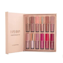 12Pcs Velvet Matte Liquid Lipstick Set, Waterproof Long Lasting Quick-drying Non-Stick Cup Nude Lip Stain Kit, Up to 24H Wear