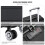 (Black, 20) 6 Piece ABS Suitcase Set With Travel Bag Suitcase 5