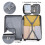 (Black, 20) 6 Piece ABS Suitcase Set With Travel Bag Suitcase 6