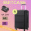 (Black, 20) 6 Piece ABS Suitcase Set With Travel Bag Suitcase 1
