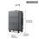(Grey, 20) 6 Piece ABS Suitcase Set With Travel Bag Suitcase 11