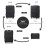(Black, 20) 6 Piece ABS Suitcase Set With Travel Bag Suitcase 2