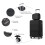 (Black, 20) 6 Piece ABS Suitcase Set With Travel Bag Suitcase 7