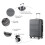 (Grey, 20) 6 Piece ABS Suitcase Set With Travel Bag Suitcase 7